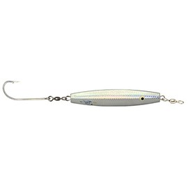 Ahi USA DJS-3-SF Assault Diamond Jig with Glow Eyes and Single Hook, Silver Flash, 3-Ounce