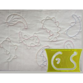 Parrs Paisley Free Motion Quilting Ruler for Domestic Machines