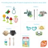 RaZbaby RaZberry Silicone Teether Pacifier – Teething Relief for Infants,