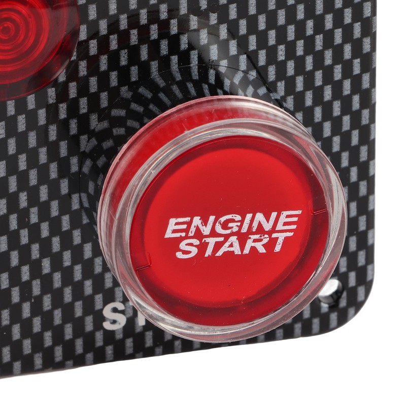 Ignition Switch Panel Kit 12V 40A Carbon Fiber Racing Style