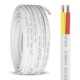 10 Gauge Marine Wire,10 AWG Marine Grade Wire,20ft 10/2 Gauge Duplex Tinned Copper Boat Electrical Cable for Automotive RV Boat Speakers Solar Outdoors