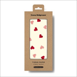 Emma Bridgewater Pink Hearts Tissue Paper Giftwrap Celebration Gift Wrapping 613494 by Woodmansterne