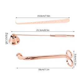 ZLXHDL Candle Wick Trimmer,3pcs Stainless Steel Candle Accessory Set Wick Trimmer Wick Cutter,Candle Trimmer for Home (Rose Gold)
