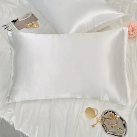 Small Pillow Cases 2 Pack Mini Pillow Cases 14x20 Breathable Silky Soft Toddler Pillow Cover Satin White Travel Size Pillow Cases Envelope Style