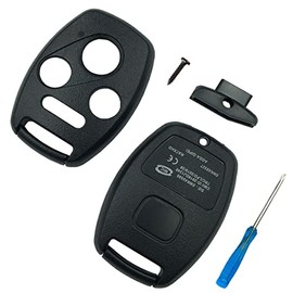 Replacement Key Fob Shell Case Fit for Honda 2008-2012 Accord 2006-2013 Civic EX 2009-2015 Pilot 4 Buttons Keyless Entry Remote Car Key Fob Cover Housing (1 Black)