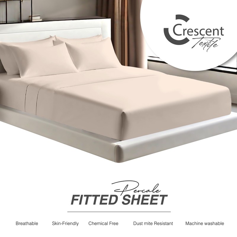 Egyptian Cotton Fitted Sheets 25cm Deep Mattress Pocket 200 Thread