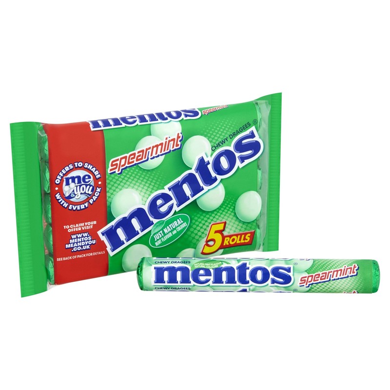 Mentos Spearmint Sugar Free Gum, 66 g