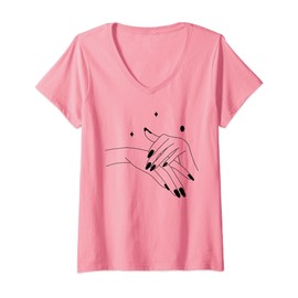 Womens Nail Hustler Nail Tech Techniques Nail Boss Nail Polish Art V-Neck T-Shirt