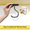 bussdis Short Banana Hook Under Cabinet - 2 Pack Adhesive
