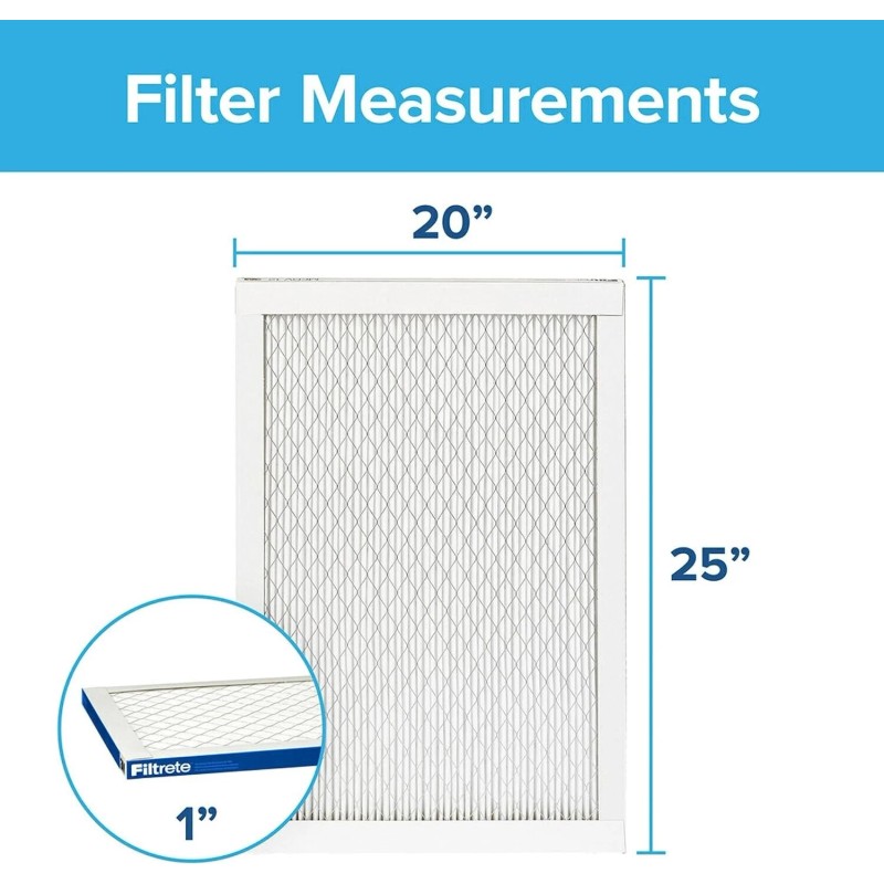 Filtrete 20x25x1 AC Furnace Air Filter, MERV 13, MPR 2200,