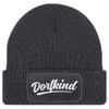 MoonWorks® Men's Beanie with Patch Dorfkind Knitted Hat with Saying
