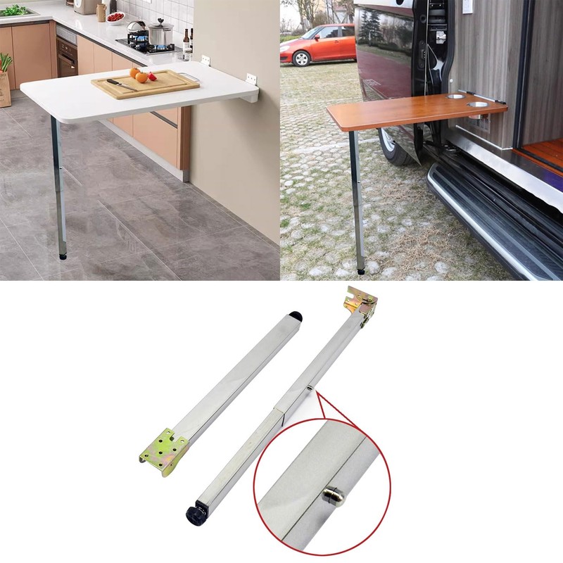 Stainless Steel Folding Table Legs - Adjustable Height, Metal Legs