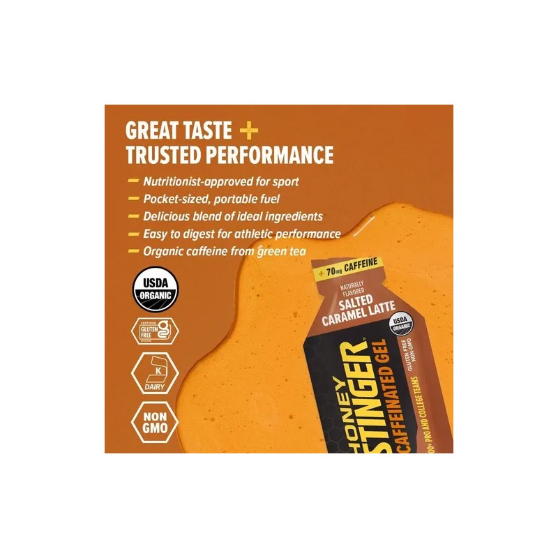 Honey Stinger Gel De Energía Con Cafeina 12 Pack Latte