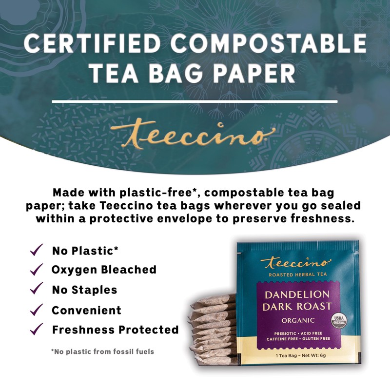 Teeccino Dandelion Tea – Dark Roast – Rich & Roasted