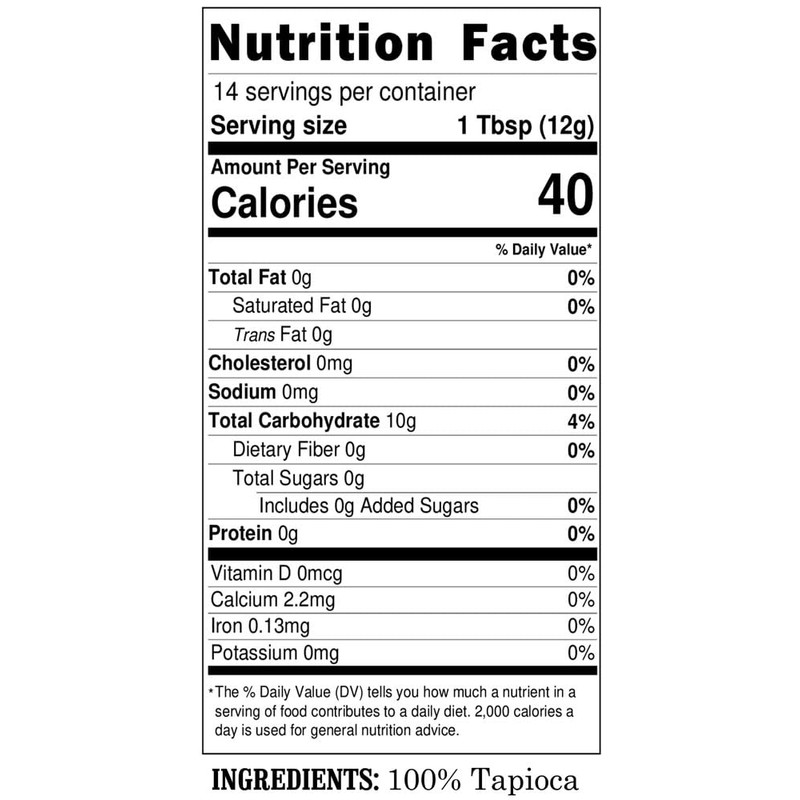 Large Pearl Tapioca • 100% Tapioca • 100% Natural •