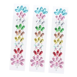 minkissy 3 Sheets Resin Rhinestone Sticker DIY Imitation Crystals for Car Laptop Mobile Home Decor