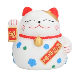 Piggy Bank Big Lucky Cat Shape Deposit 1000 Coins Natural Colors Washable Fadeless Waterproof Coin Bank