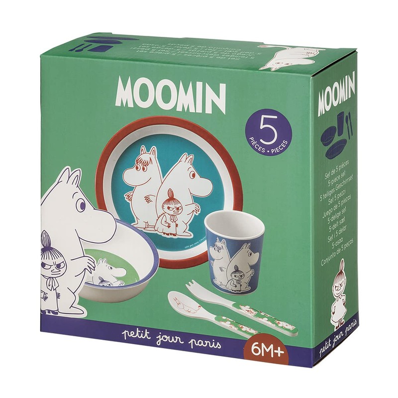 Moomin PTJ060154 Melamine Gift Set, Moomin 5 Piece Set