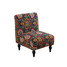 BSYMDH Armless Accent Chair Covers Printed Soft Armless Chair Slipcovers Armless Chair Slipcover Printed Slipper Chair Slipcover Printed Armless Chair Covers for Living Dining Room,20