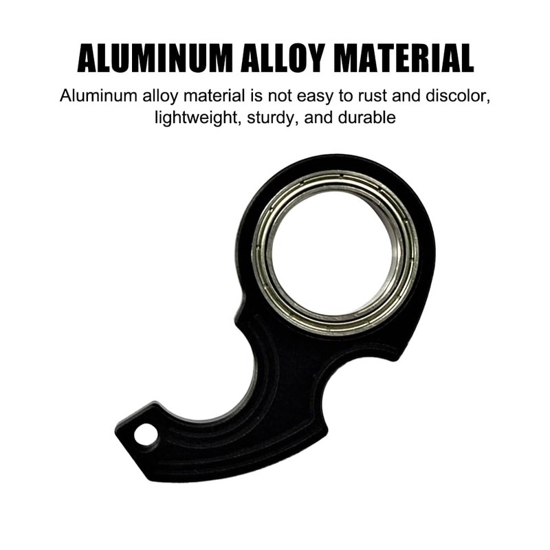 2PCS Finger Keychain Spinners, Aluminum Alloy Keychain Spinner Toy Novelty