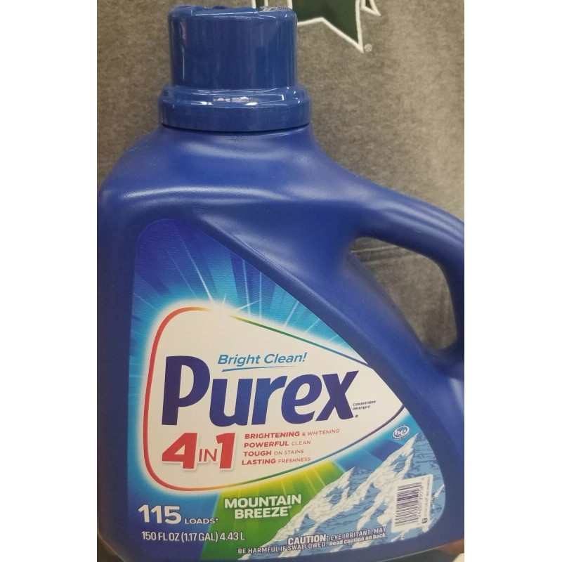 Purex 4 in 1 Mountain Breeze Liquid Laundry Detergent, 115