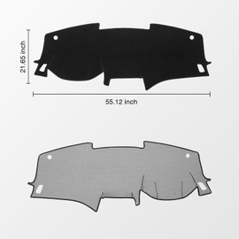 KUST Black Dash Cover for Nissan Sentra (S, SV, SR) 2020-2024 2025 2026 Non-Slip Dashboard Cover Polyester Interior for Nissan Sentra Accessories Sunshade No Glare