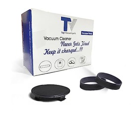 Replacement Part for Kirby Generation G3, G4 Vacuum Cleaner Black Rear Wheel Hub Cap with Free 2 Belts # Compare to Part 555914, 301291, 301291S