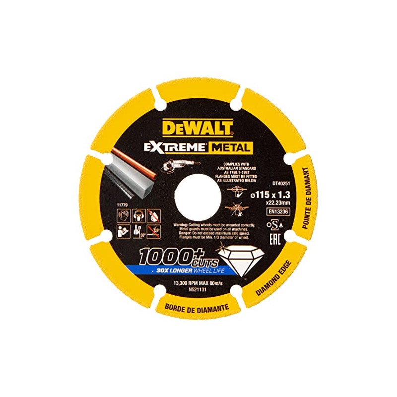 DEWALT DT40251-QZ - Disco de Corte con borde diamantado Extreme