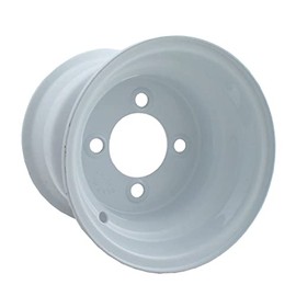 GTW White Steel Golf Cart Wheel | 10x8 | 3:5 Offset | 4x101.6mm Bolt Pattern