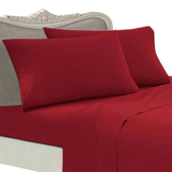 Luxurious King Size 300 Thread Count Solid Burgundy 100% Egyptian