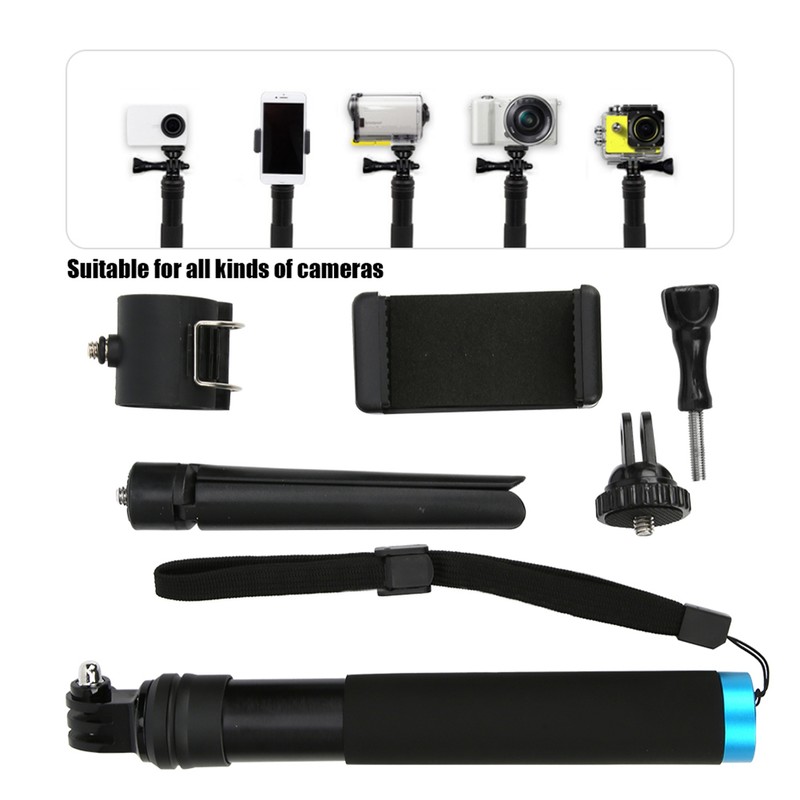 TELESIN Selfie Stick Telescopic Link Mini Tripod Mobile Phone Clip