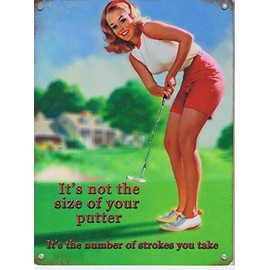 It's Not The Size Of Your Putter It Is The... funny steel fridge magnet (OG)