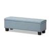 Baxton Studio Hannah Modern and Contemporary Upholstered Button-Tufting Storage Ottoman
