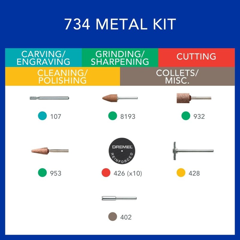 Dremel 734-01 16-Piece Metal Accessory Micro Kit