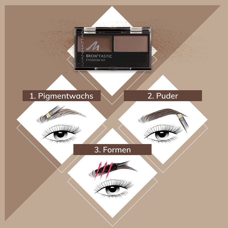 Manhattan Brow'Tastic Eyebrow Kit - Eyebrow Wax & Eyebrow Powder