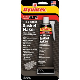 Dynatex 143355 DynaBlack RTV Silicone Gasket Maker, 85g Tube - Black Silicone Sealant Waterproof, Rubber Sealant, Oil Resistant
