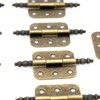 8 PCs Vintage Antique Brass Flap Hinges with Lengthened Axis