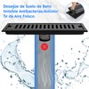 HEEDU Drenaje de Piso Rectángulo, SUS304 Hogar Acero Inoxidable Accesorios