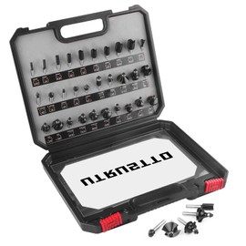 UTRUSTTO Router Bits 1/4 Inch Shank 30 Pieces, Tungsten Carbide 1/4" Router Bit Set, for Professional and Beginners Carpenter