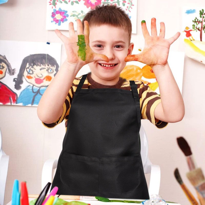 Lancry Kids Apron for Cooking, Unisex Apron With Adjustable Neck