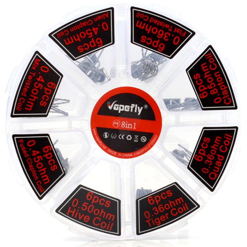 Vapefly Premade Clapton Coils Pre-made Clapton Coils (8 Types x