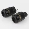 P078ER 1 Pair HiFi Schuko Plug AC 16A 250V Rhodium-Plated