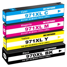 970 971XL Ink Cartridge Combo Pack for Officejet Pro X576dw X451dn X451dw X476dw X476dn X551dw Printers, Replacement for HP Ink 970 and 971 Cartridge (4-Pack, CN625AM CN626AM CN623AM CN624AM)