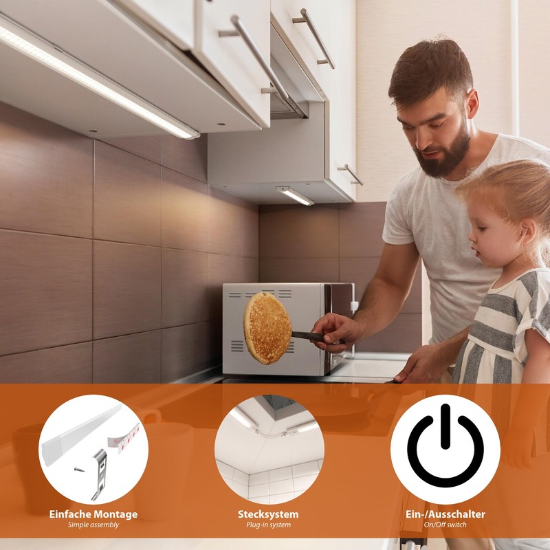 ledscom.de Siris LED Under-Unit Light Matt White with Motion Sensor