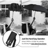 LANBRELLA Compact Reverse Folding Umbrella Auto Windproof Travel Umbrella-Black
