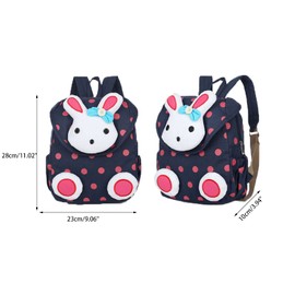 Xinyanmy Cute Rabbit Baby Backpack Children's Backpack for Baby Girls Toddlers 1-3 Years in Nursery, darkblue