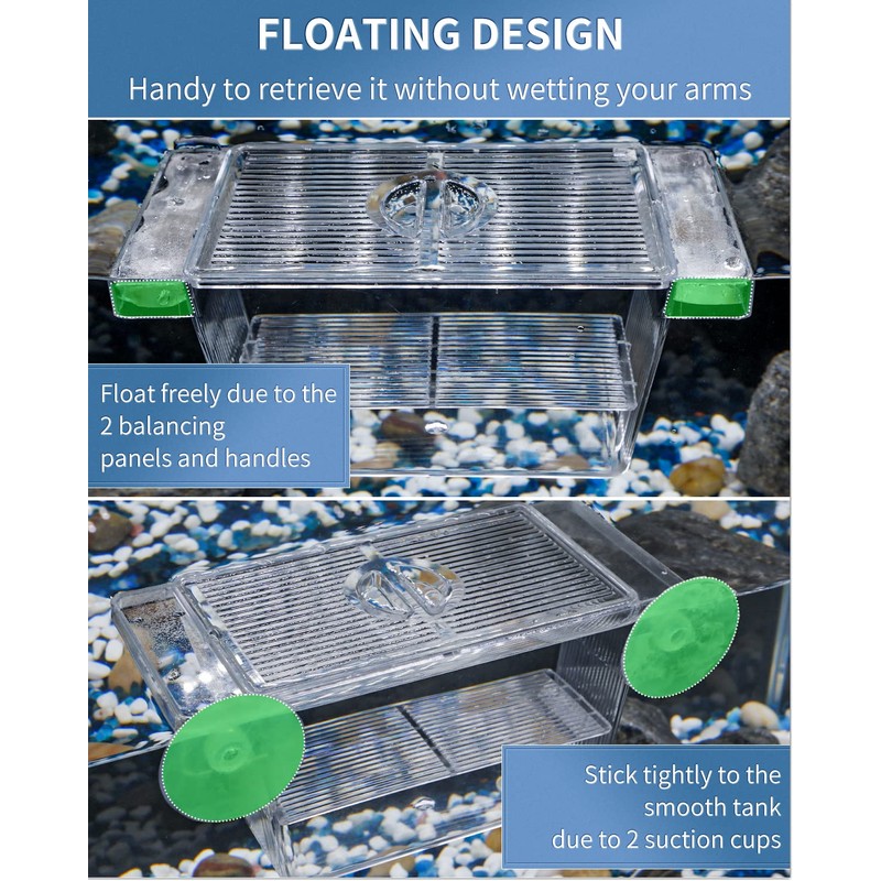 Pawfly Aquarium Fish Breeding Box Acrylic Hatchery Incubator Tank with