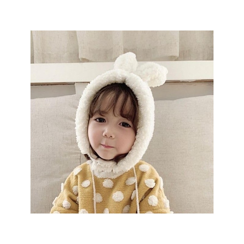 lua Citron Bear & Rabbit Ears, Fluffy, Warm, Hat, Bonnet,