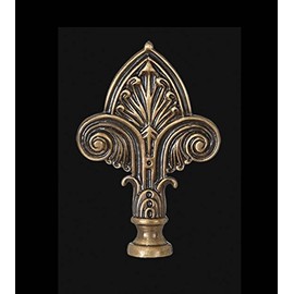 B&P Lamp Fleur-De-Lis Lamp Finial, 3 1/4 Inch Ht, 1/4-27 Tap