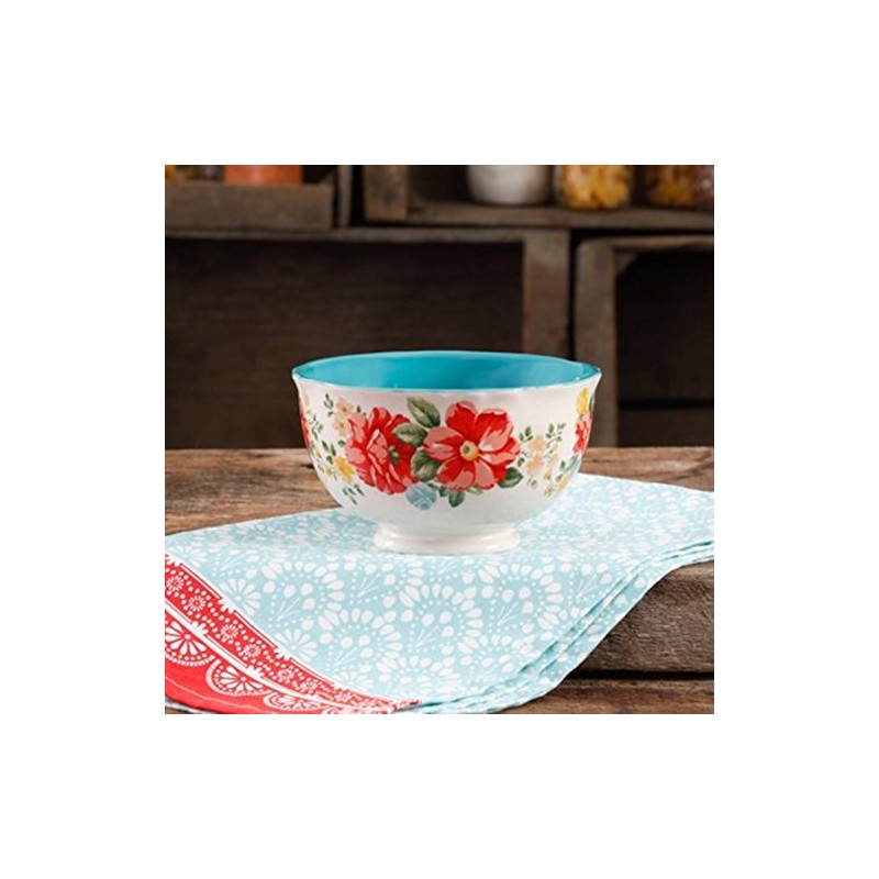 The Pioneer Woman Vintage Floral 6" Floral Footed Bowl